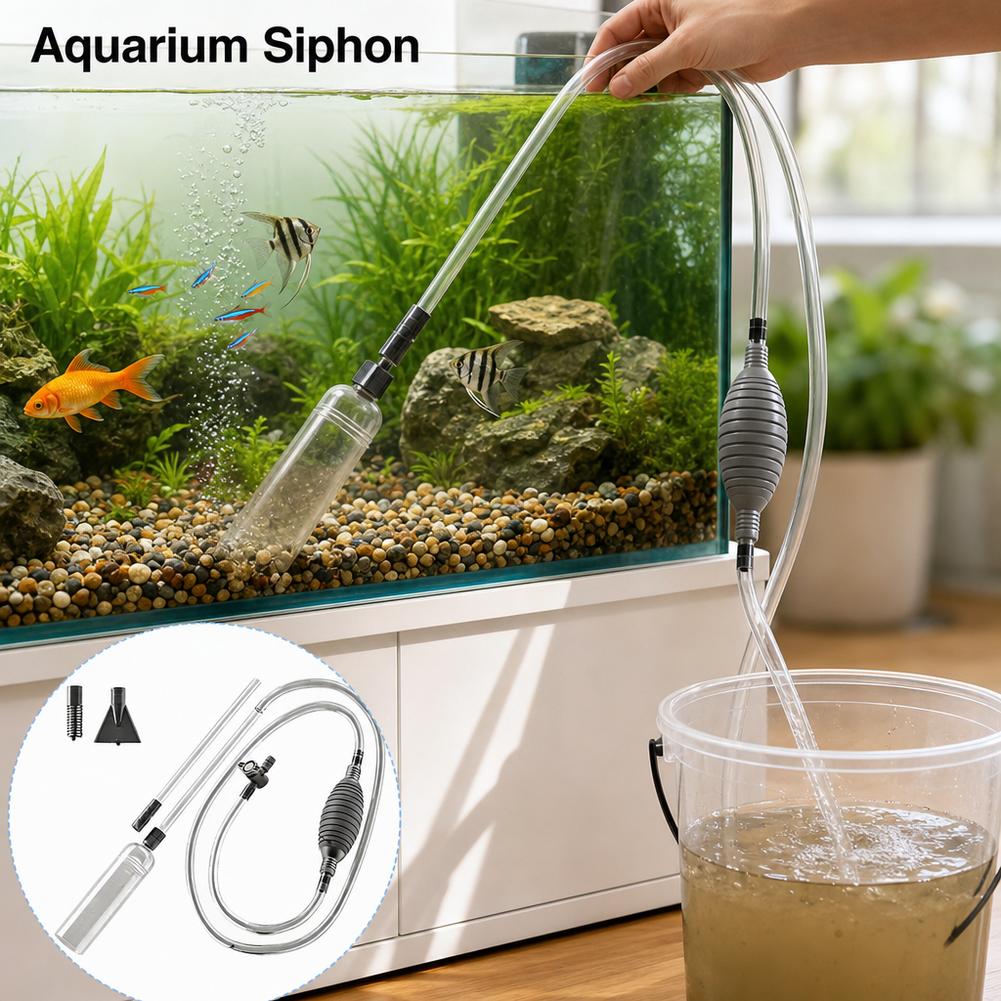 Cleaner Fish Aquarium - مضخة يدوية لتغيير مياه حوض السمك