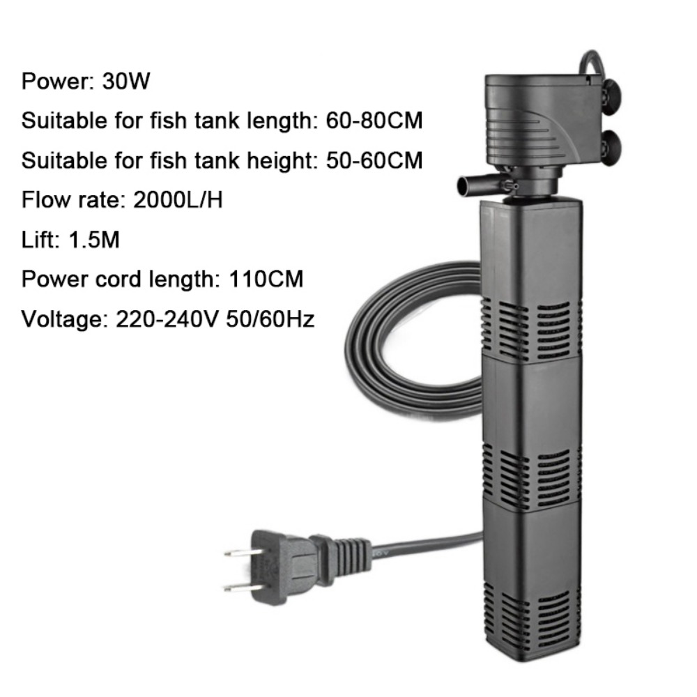 Fish Tank Filter Aquarium - البلاستيك 3 في 1 فلتر خزان
