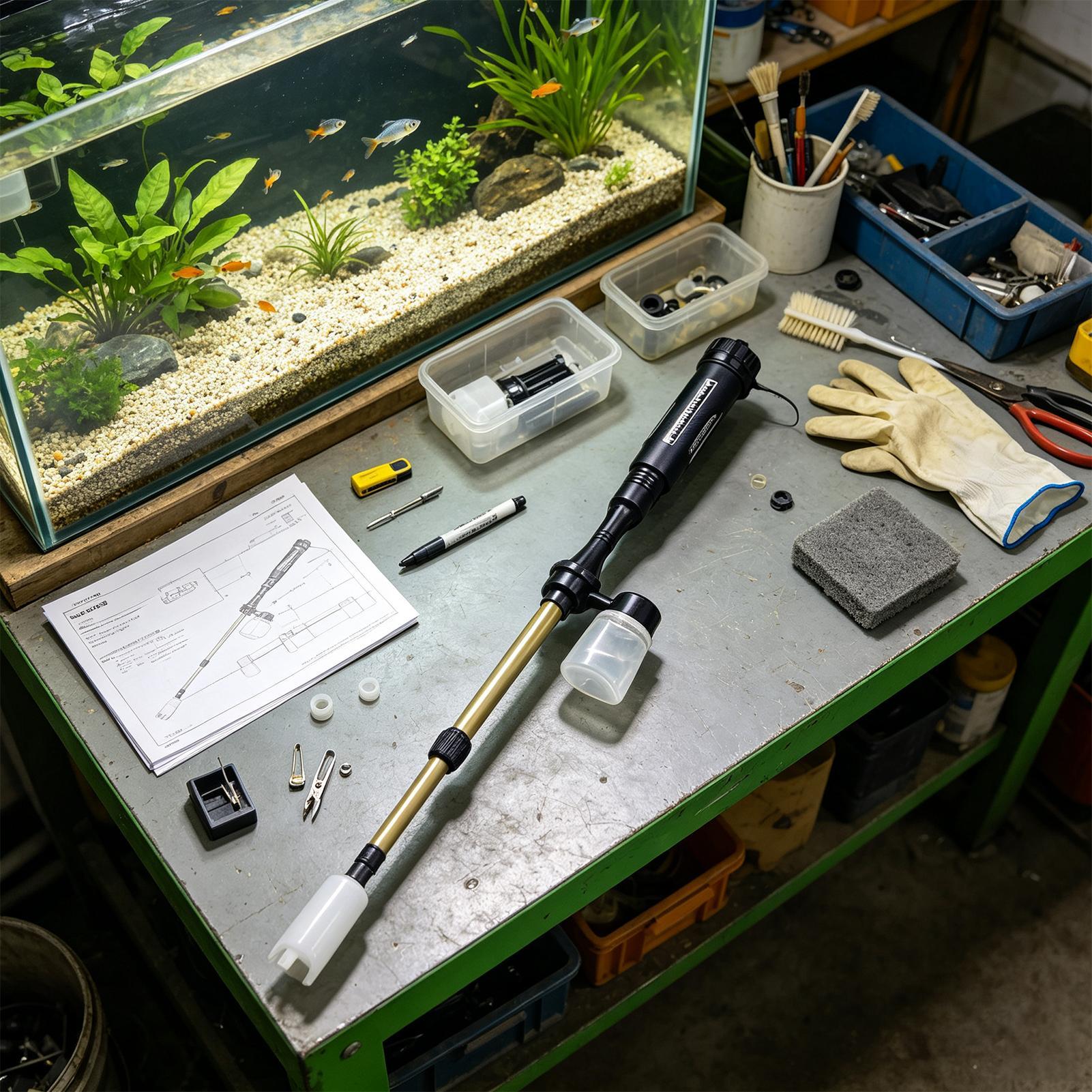 منظف حصى الأحواض الكهربائي الم - مراجعة Cleaner Fish Aquarium وسعره