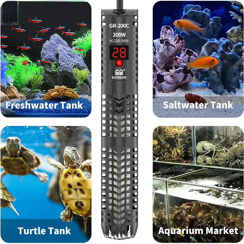 أحواض السمك سخان غاطس عرض قضيب - مراجعة Aquarium Thermometer وسعره