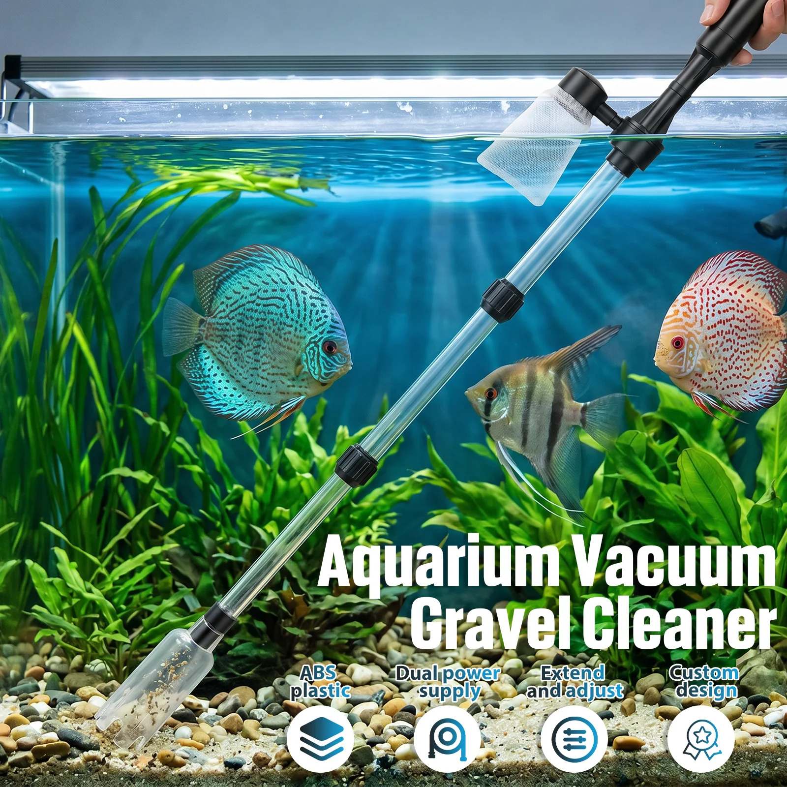 منظف حوض السمك بالشفط 3 في 1 م - مراجعة Cleaner Fish Aquarium وسعره