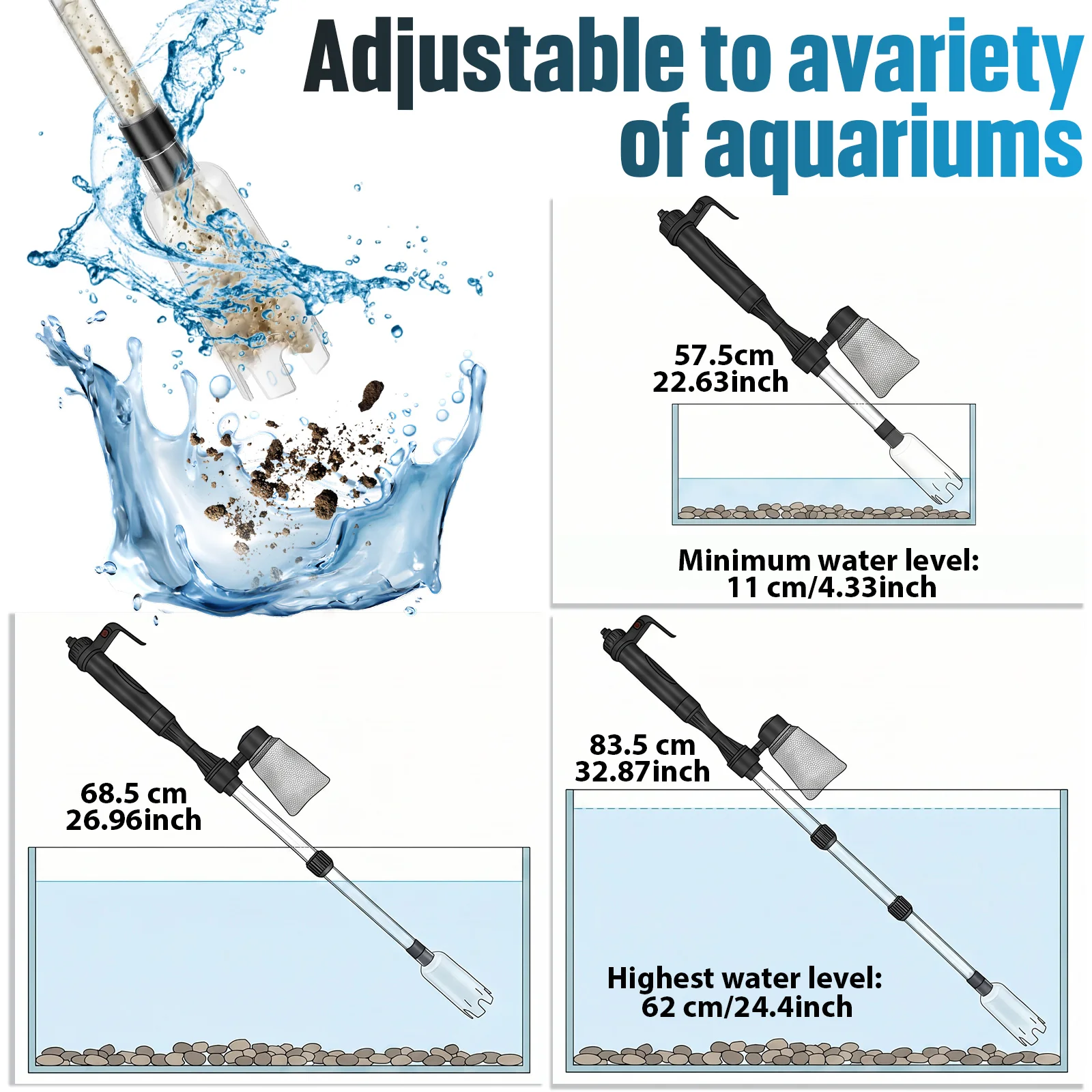 منظف حوض السمك بالشفط 3 في 1 م - مراجعة Cleaner Fish Aquarium وسعره