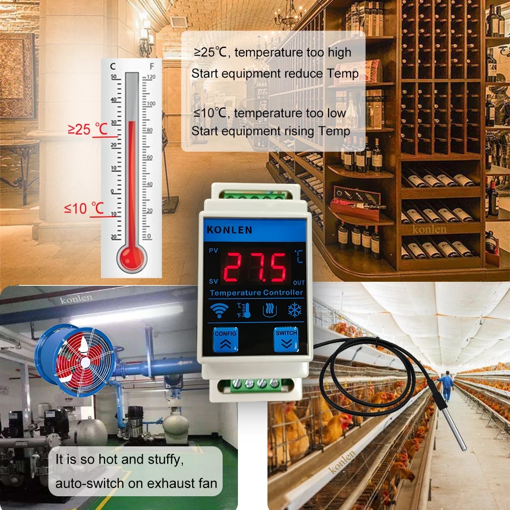 جهاز استشعار درجة حرارة Tuya و - مراجعة Aquarium Thermometer وسعره
