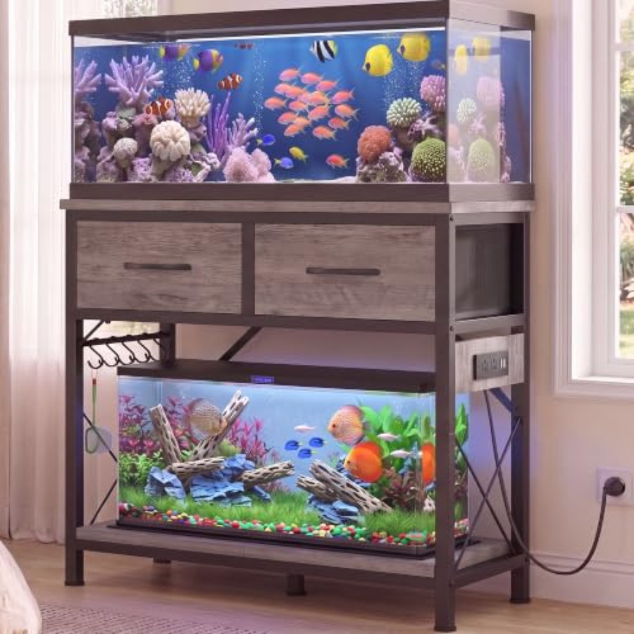 حامل حوض أسماك لأحواض الأسماك  - مراجعة Aquarium Fish Black وسعره
