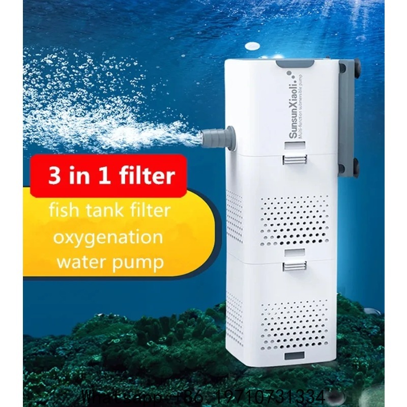 فلتر SUNSUN 3 في 1 لأحواض السم - مراجعة Fish Tank Filter Aquarium وسعره