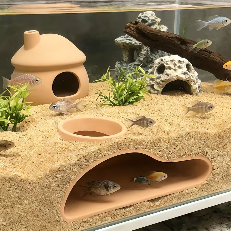 نفق إخفاء للأسماك في حوض السمك - مراجعة Aquarium Fish Games وسعره