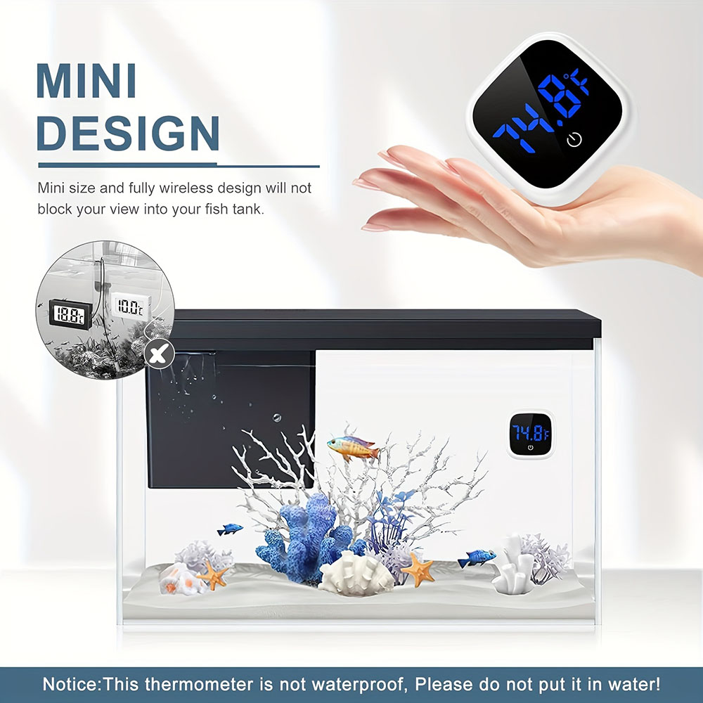 حوض السمك ميزان الحرارة الرقمي - مراجعة Aquarium Thermometer وسعره