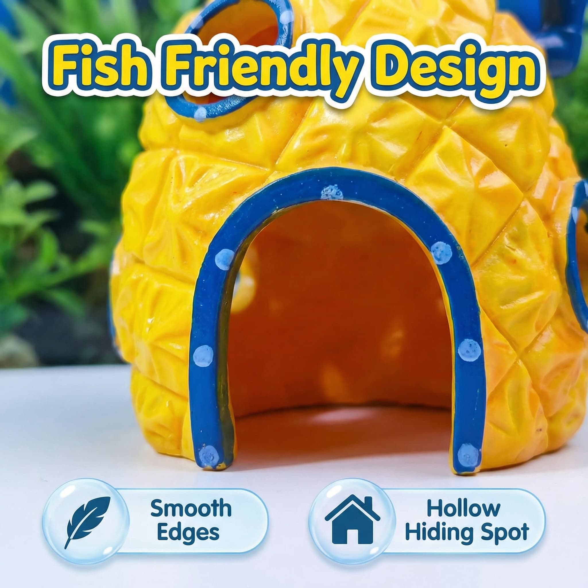 ديكور حوض السمك على شكل بيت ال - مراجعة Aquarium Fish Games وسعره