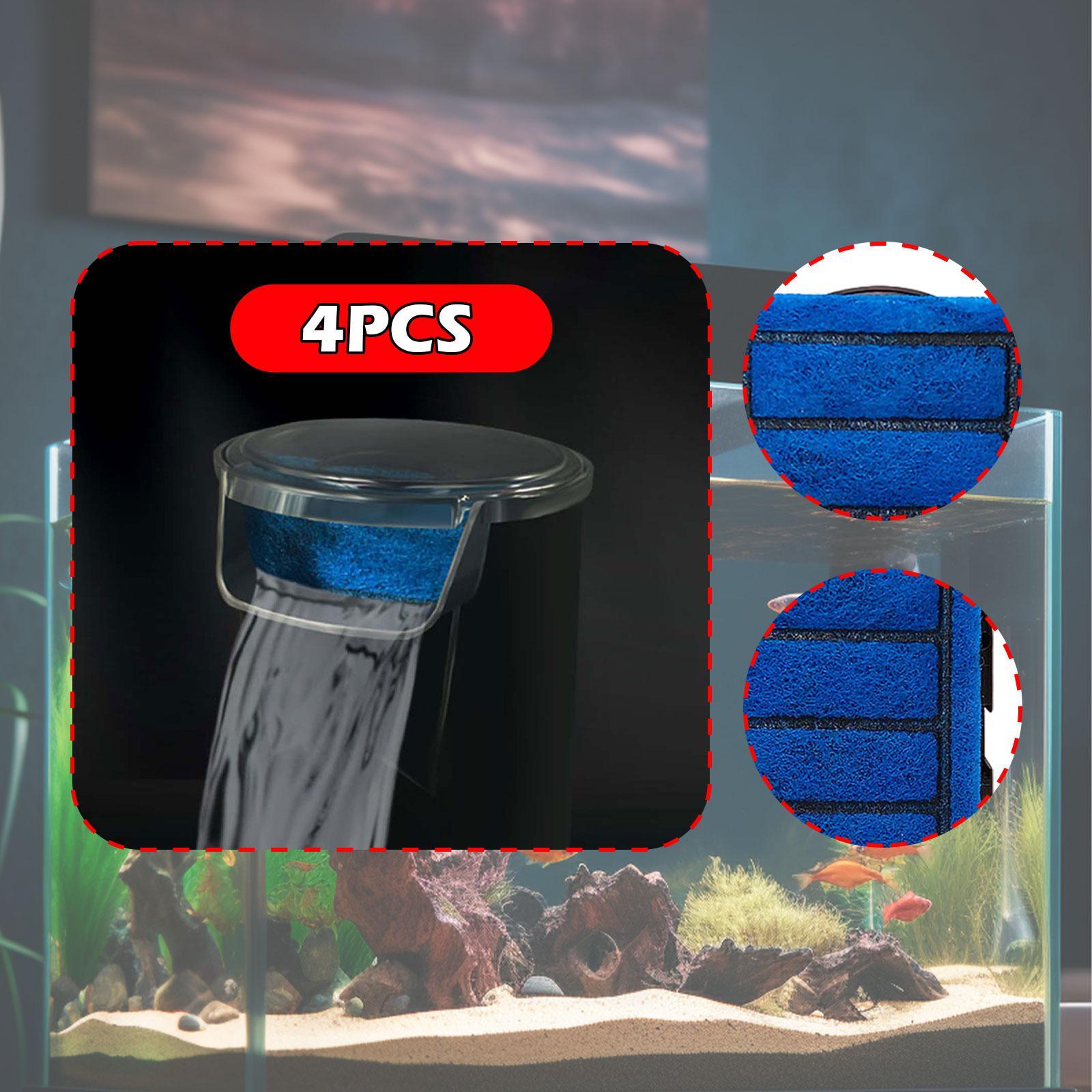 4 قطع خراطيش فلتر الخزان سهلة  - مراجعة Fish Tank Filter Aquarium وسعره